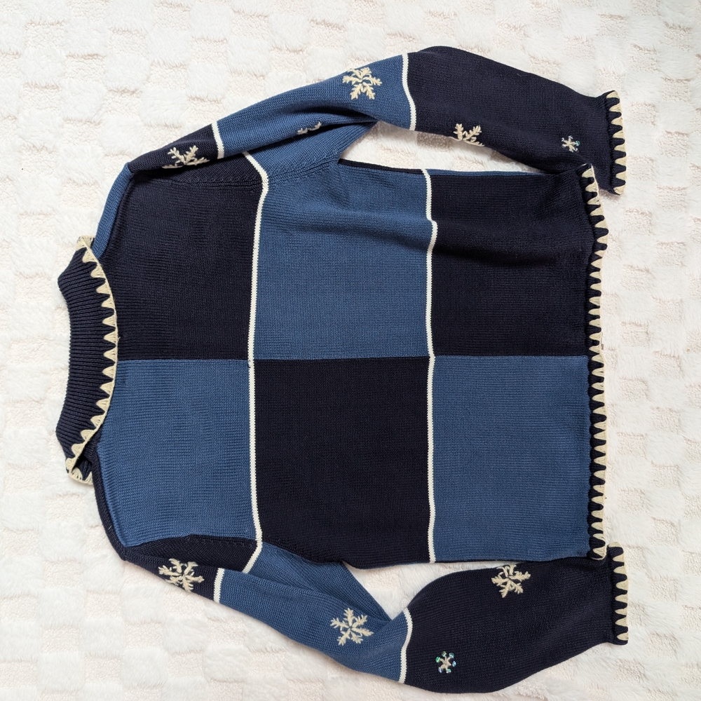 Snowflake Patchwork Patterned Cardigan - Picture 10 of 11